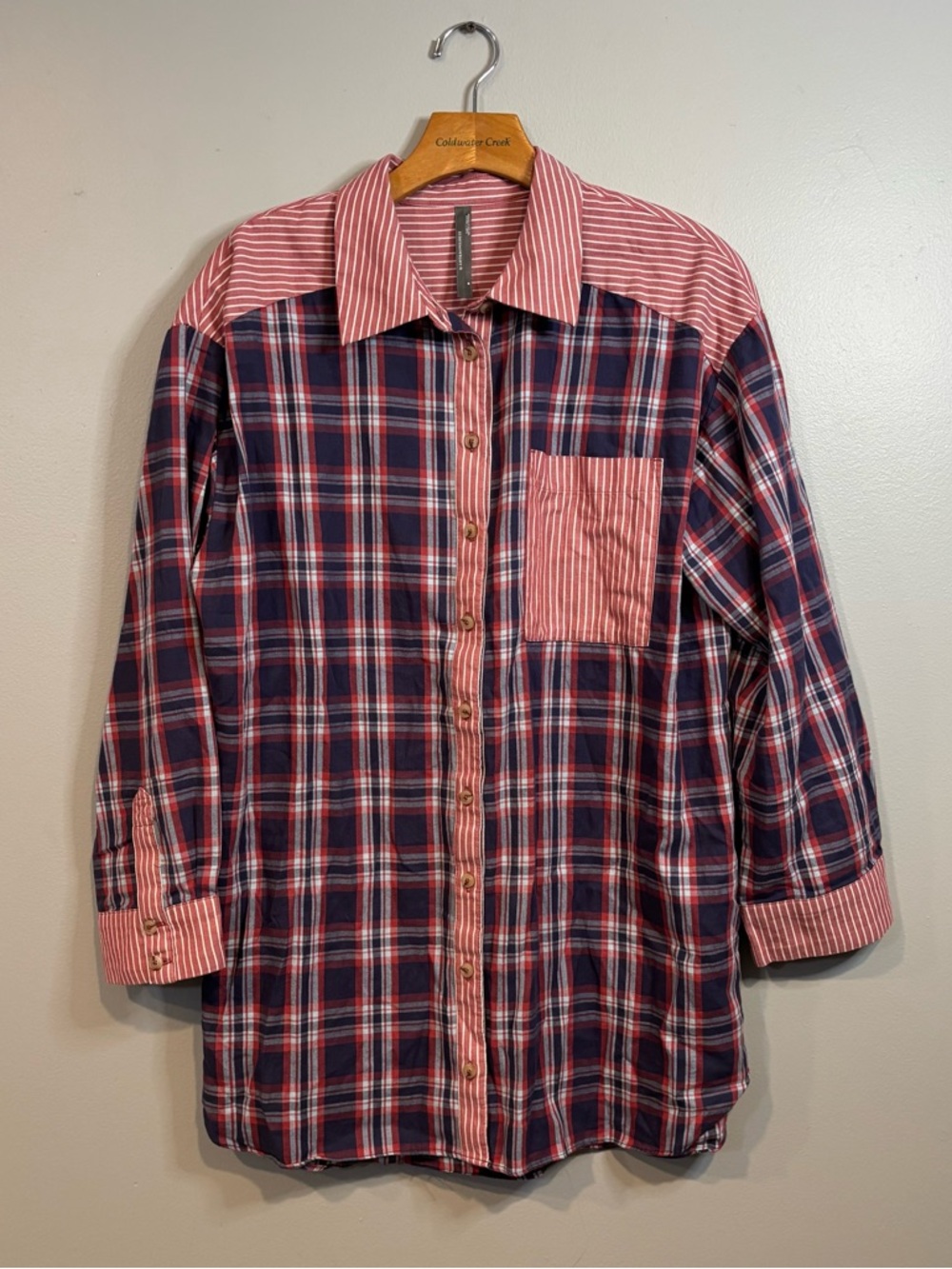 Anthropologie Flannel Boyfriend Buttondown Shirt Medium - Picture 2 of 13
